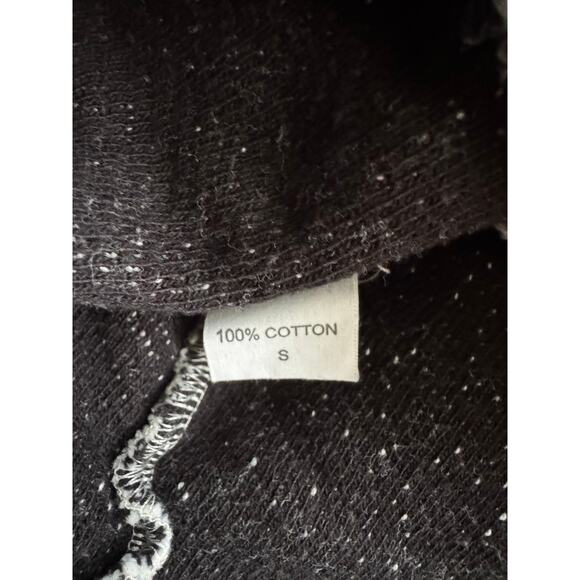 Eileen Fisher Black and White Cotton Cowl Neck Boucle Sweater Sz S - Picture 5 of 5